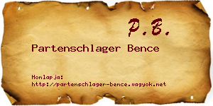 Partenschlager Bence névjegykártya